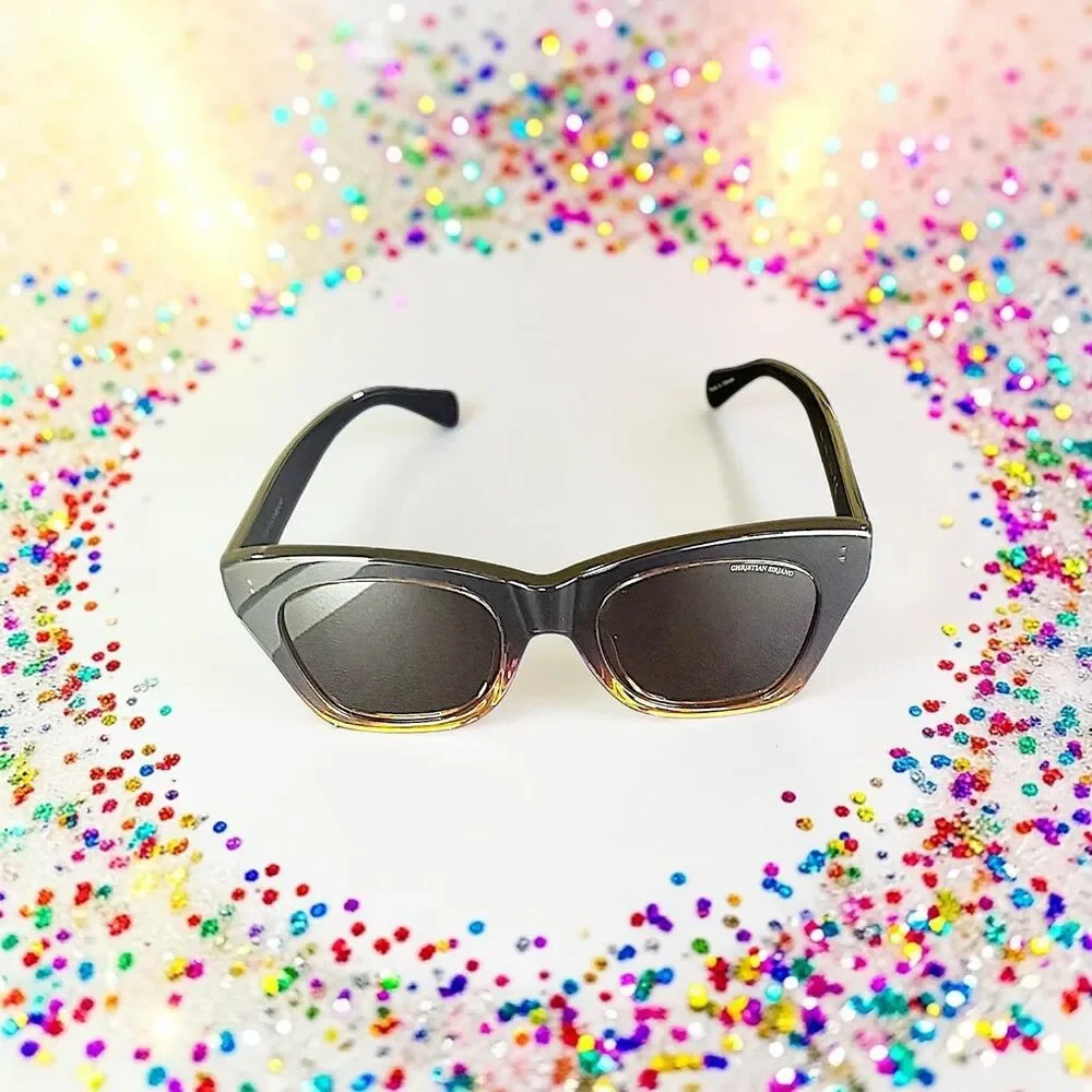 CHRISTIAN SIRIANO Nelly Sunglasses in Puple Gold Brand New in Box With Hard Case